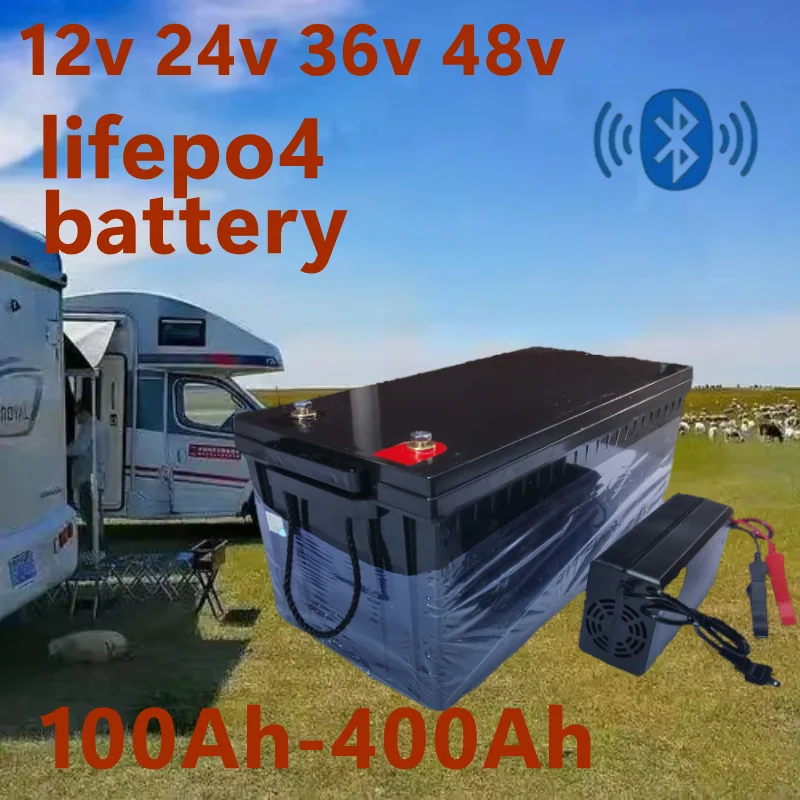 Lifepo4 12V 100Ah Bms Bluetooth - Wodoodporny akumulator 12V 200AH 150Ah 100AH