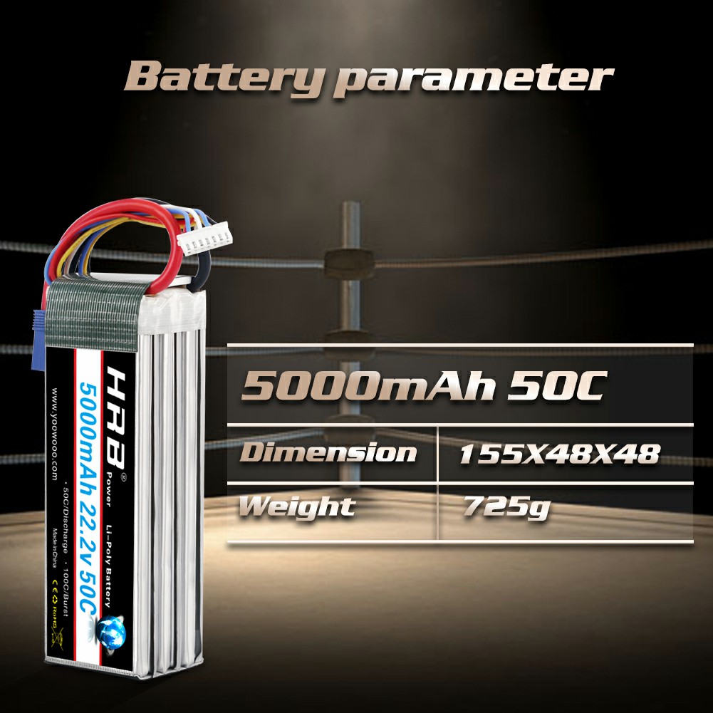 6S Lipo Battery 22.2V 5000Mah - Akumulator Lipo HRB 6S 22.2V 5000mAh