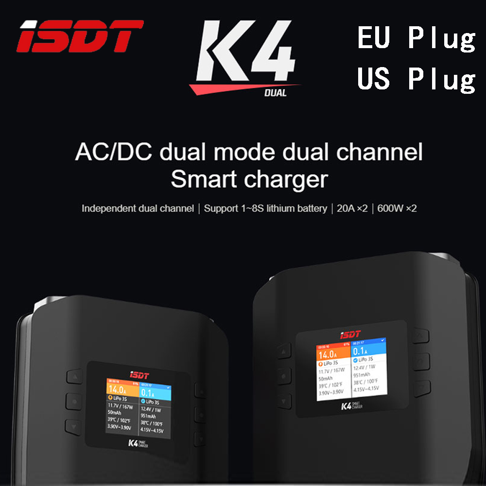 Isdt K4 Dual Lipo Charger - Ładowarka inteligentna ISDT K4 1~8S do