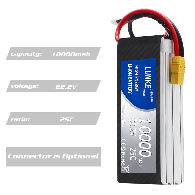 Baterie Lipo 2S 3S 4S 5S 6S 12 – 6S Lipo Battery 22.2V 5000Mah recenzja i cena