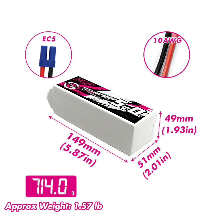 CNHL Lipo 6S 22.2V Akumulator  – 6S Lipo Battery 22.2V 5000Mah recenzja i cena