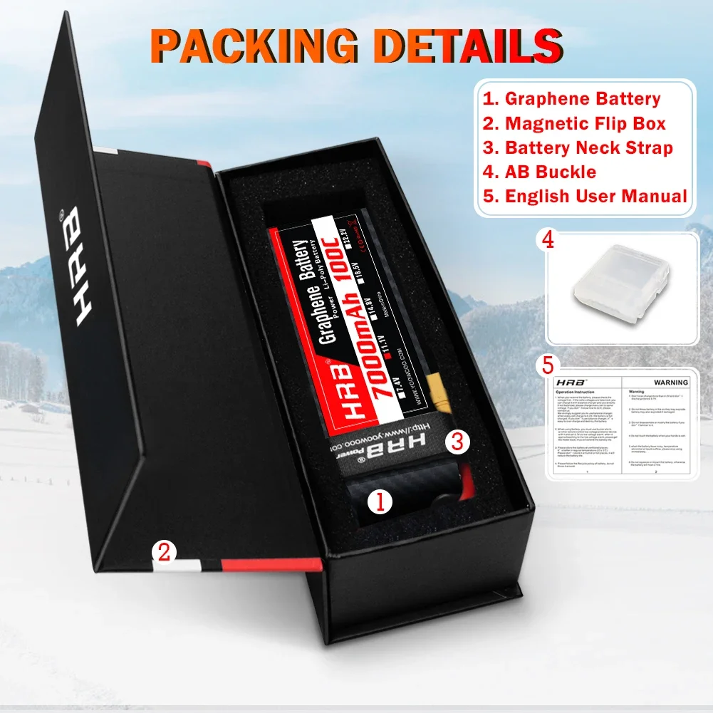 Akumulator grafenowy 2S 3S 4S  – 6S Lipo Battery 22.2V 5000Mah recenzja i cena