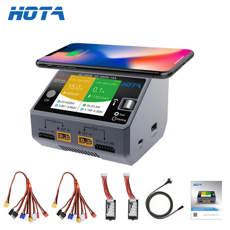 Hota D6 podwójna/Pro inteligen – Hota D6 Pro Dual Lipo Charger recenzja i cena