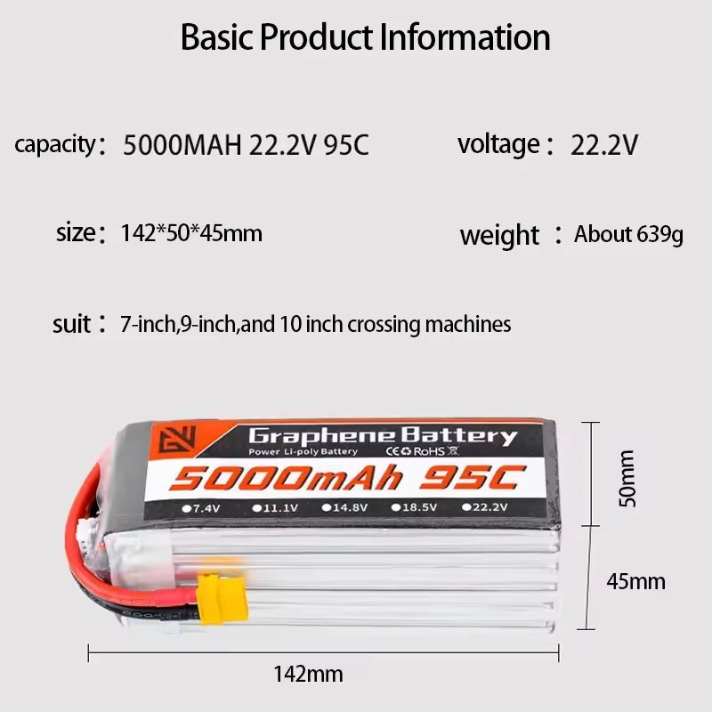 Akumulator Lipo 6S 5000mAh XT6 – 6S Lipo Battery 22.2V 5000Mah recenzja i cena
